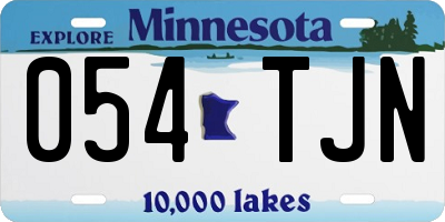 MN license plate 054TJN