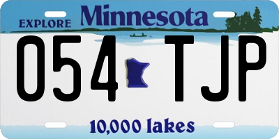 MN license plate 054TJP