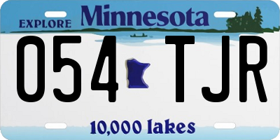 MN license plate 054TJR