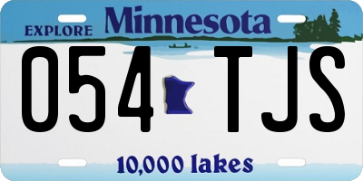 MN license plate 054TJS