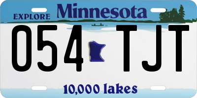 MN license plate 054TJT