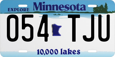 MN license plate 054TJU
