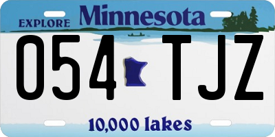 MN license plate 054TJZ