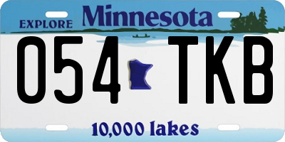 MN license plate 054TKB
