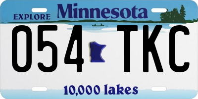 MN license plate 054TKC