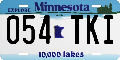 MN license plate 054TKI
