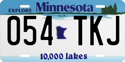 MN license plate 054TKJ