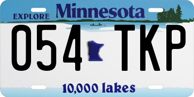 MN license plate 054TKP