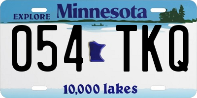 MN license plate 054TKQ