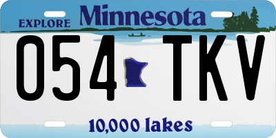MN license plate 054TKV