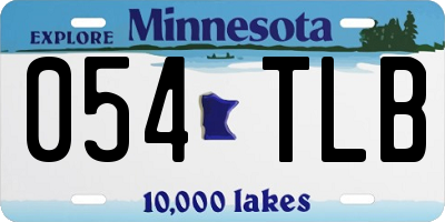 MN license plate 054TLB