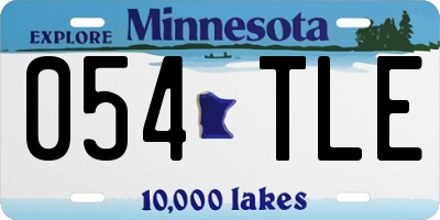 MN license plate 054TLE