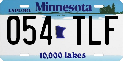 MN license plate 054TLF