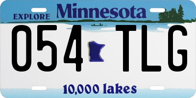 MN license plate 054TLG