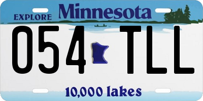 MN license plate 054TLL