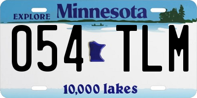 MN license plate 054TLM
