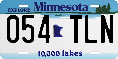 MN license plate 054TLN