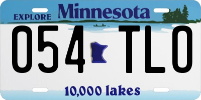 MN license plate 054TLO