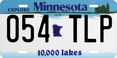 MN license plate 054TLP