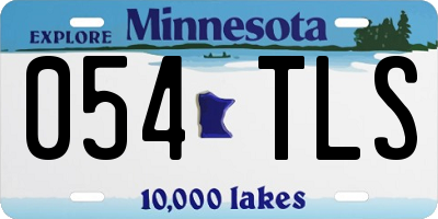 MN license plate 054TLS