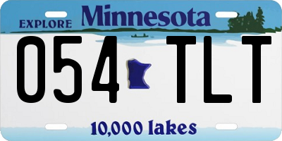 MN license plate 054TLT