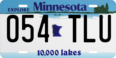 MN license plate 054TLU