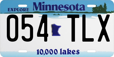 MN license plate 054TLX