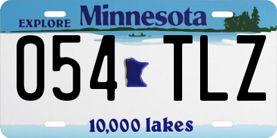 MN license plate 054TLZ