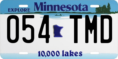 MN license plate 054TMD