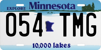 MN license plate 054TMG