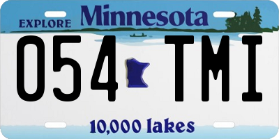MN license plate 054TMI