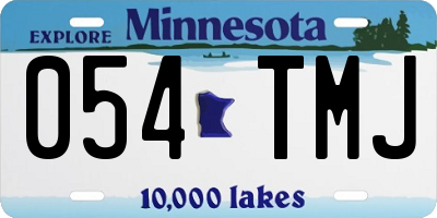 MN license plate 054TMJ