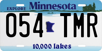 MN license plate 054TMR