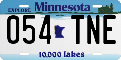 MN license plate 054TNE