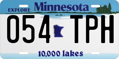 MN license plate 054TPH