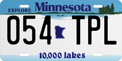 MN license plate 054TPL