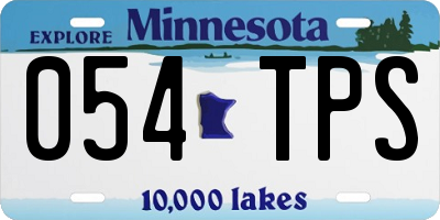MN license plate 054TPS