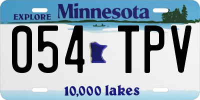 MN license plate 054TPV