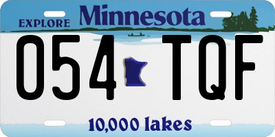 MN license plate 054TQF