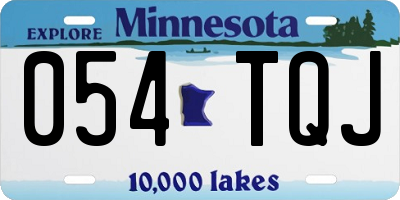 MN license plate 054TQJ