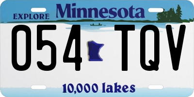 MN license plate 054TQV