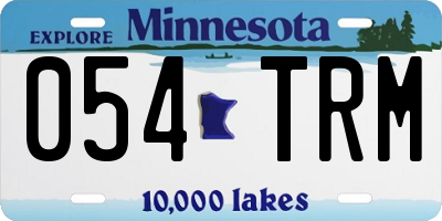 MN license plate 054TRM