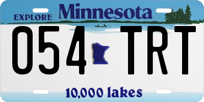 MN license plate 054TRT