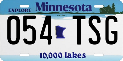 MN license plate 054TSG
