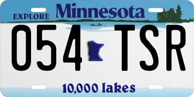 MN license plate 054TSR