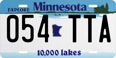 MN license plate 054TTA