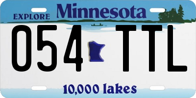 MN license plate 054TTL