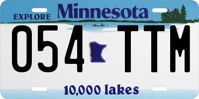 MN license plate 054TTM