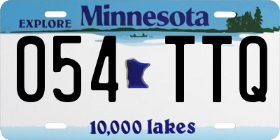MN license plate 054TTQ