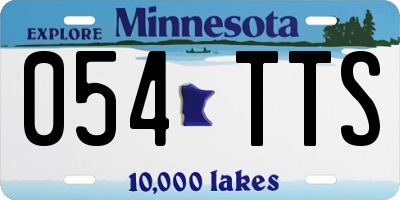 MN license plate 054TTS